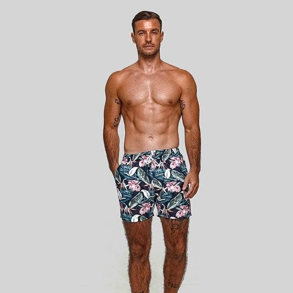 Bondi Joe Swimwear - Roscoe Green Mens Swim Trunks