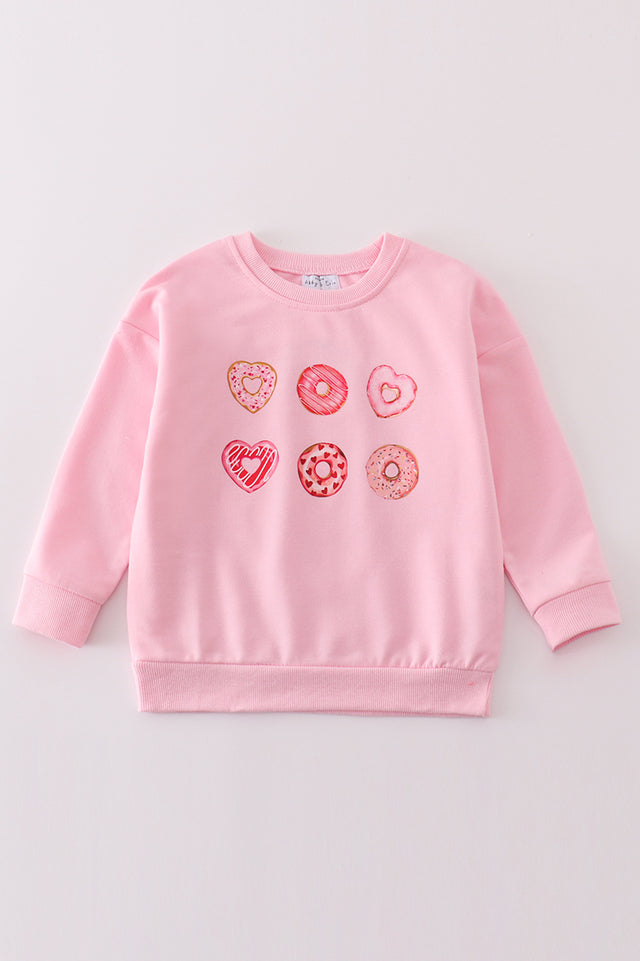 PREMIUM PINK VALENTINE HEART GIRL SWEATSHIRT