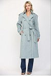 Basic Long Trench Coat in Powder Blue