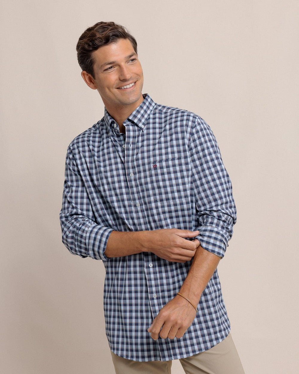 Colleton Plaid Intercoastal Long Sleeve Sport Shirt