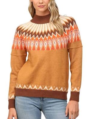 Fairisle Mock Neck Sweater